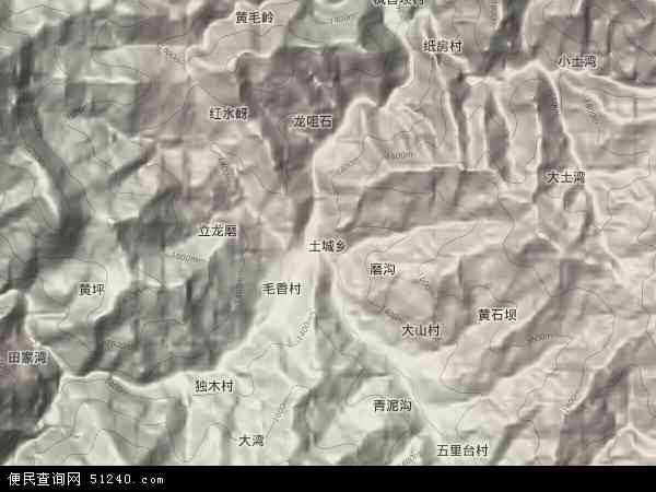 土城藏族乡地形图 - 土城藏族乡地形图高清版 - 2024年土城藏族乡地形图