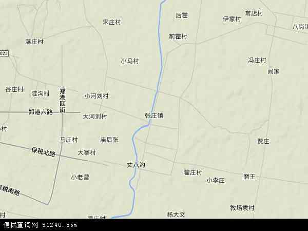 张庄镇地形图 - 张庄镇地形图高清版 - 2024年张庄镇地形图