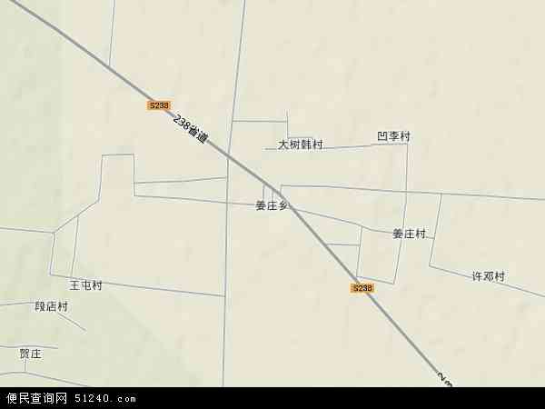姜庄乡地形图 - 姜庄乡地形图高清版 - 2024年姜庄乡地形图