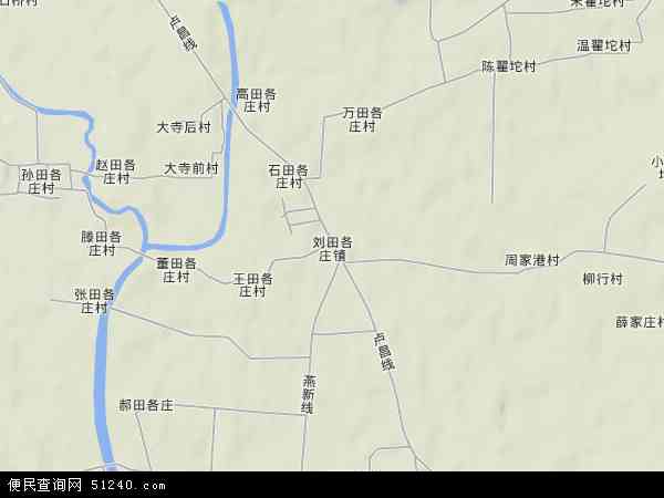 刘田各庄镇地形图 - 刘田各庄镇地形图高清版 - 2024年刘田各庄镇地形图