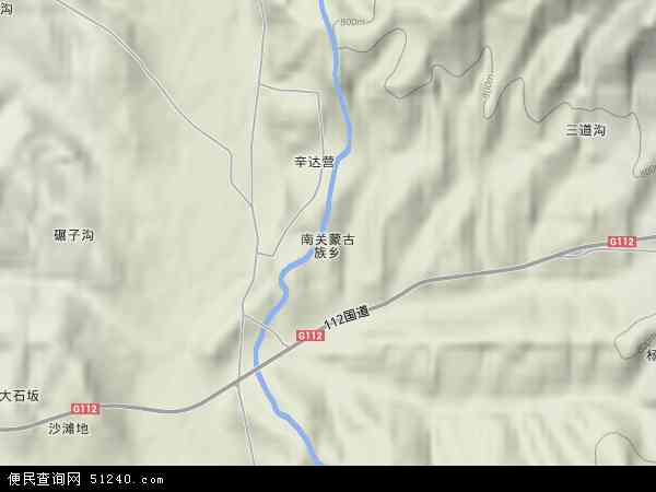南关蒙古族乡地形图 - 南关蒙古族乡地形图高清版 - 2024年南关蒙古族乡地形图