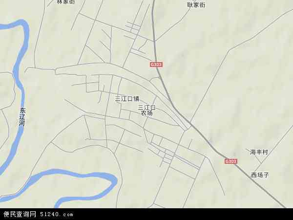 三江口农场地形图 - 三江口农场地形图高清版 - 2024年三江口农场地形图