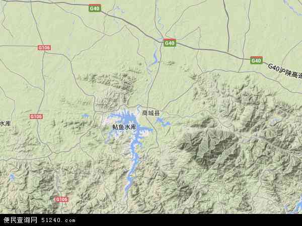 河南信阳商城县地形图图片