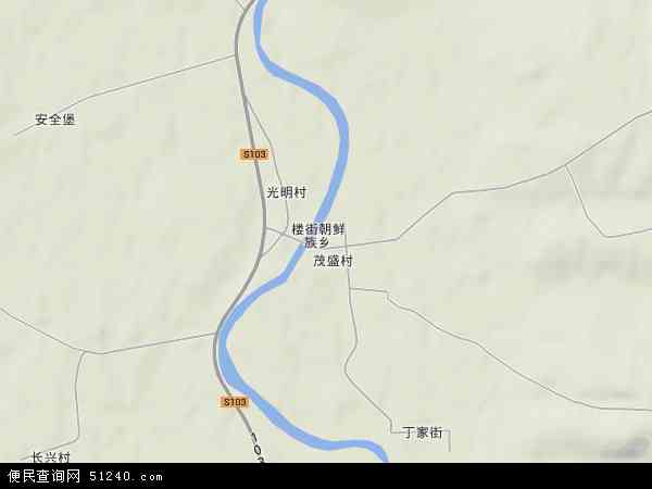 楼街朝鲜族乡地形图 - 楼街朝鲜族乡地形图高清版 - 2024年楼街朝鲜族乡地形图