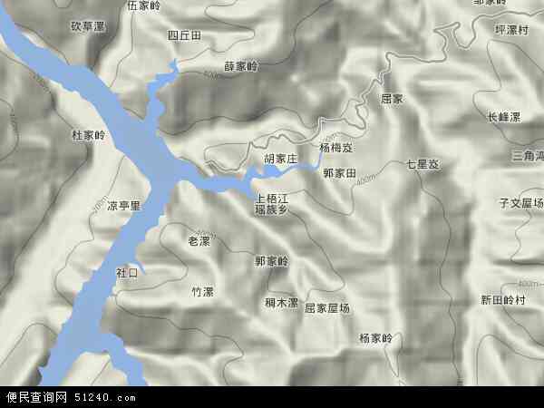 上梧江瑶族乡地形图 - 上梧江瑶族乡地形图高清版 - 2024年上梧江瑶族乡地形图