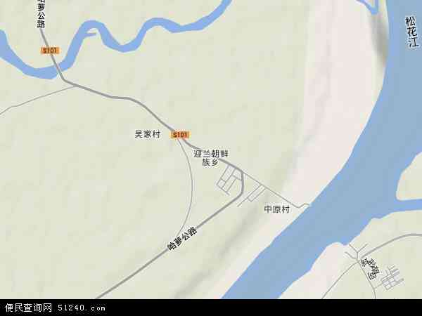 迎兰朝鲜族乡地形图 - 迎兰朝鲜族乡地形图高清版 - 2024年迎兰朝鲜族乡地形图