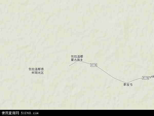 包拉温都蒙古族乡地形图 - 包拉温都蒙古族乡地形图高清版 - 2024年包拉温都蒙古族乡地形图