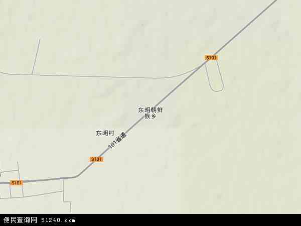 东明朝鲜族乡地形图 - 东明朝鲜族乡地形图高清版 - 2024年东明朝鲜族乡地形图