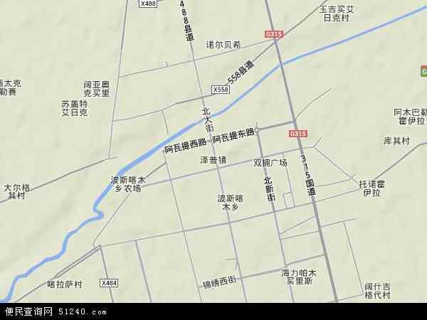 泽普县卫星地图图片