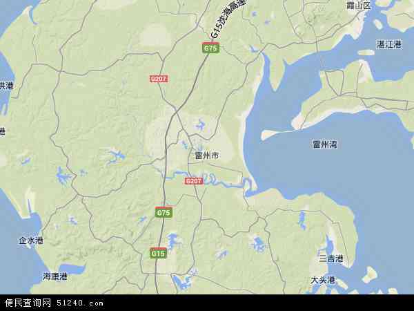 湛江市卫星地图高清版图片