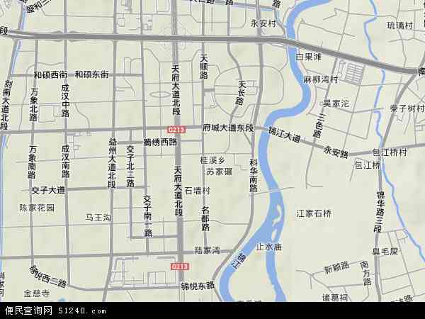 桂溪地形图 - 桂溪地形图高清版 - 2024年桂溪地形图