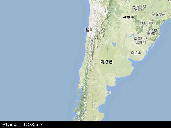 智利地形图 - 智利地形图高清版 - 2022年智利地形图