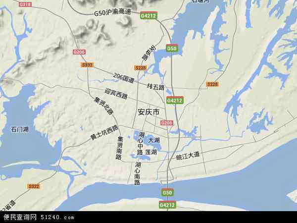 安庆市地形图 - 安庆市地形图高清版 - 2024年安庆市地形图