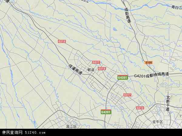 郫县地形图 - 郫县地形图高清版 - 2024年郫县地形图