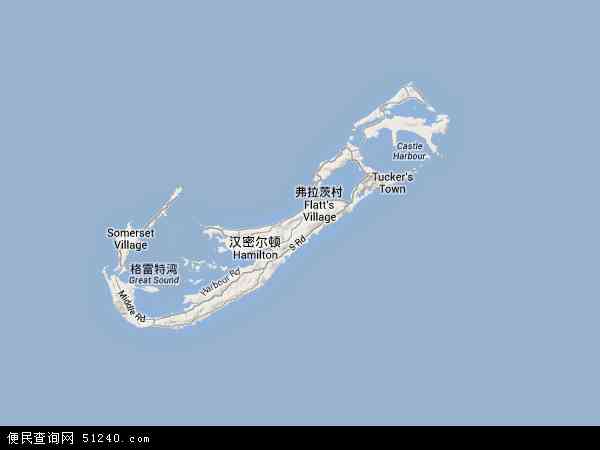 百慕大地形图 - 百慕大地形图高清版 - 2022年百慕大地形图