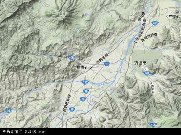 长野地形图 - 长野地形图高清版 - 2024年长野地形图