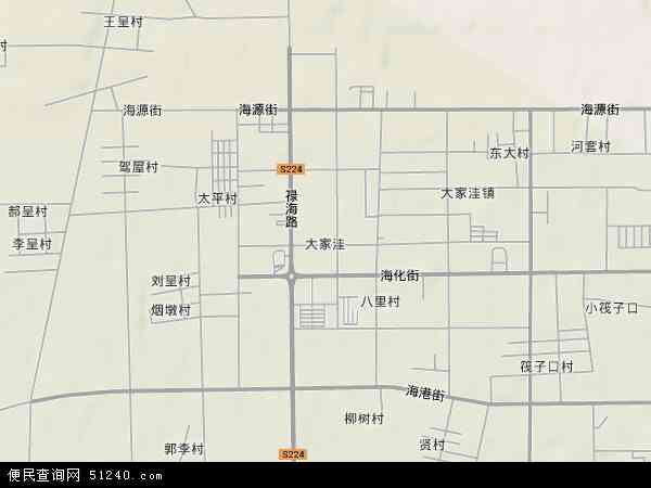 大家洼地形图 - 大家洼地形图高清版 - 2024年大家洼地形图