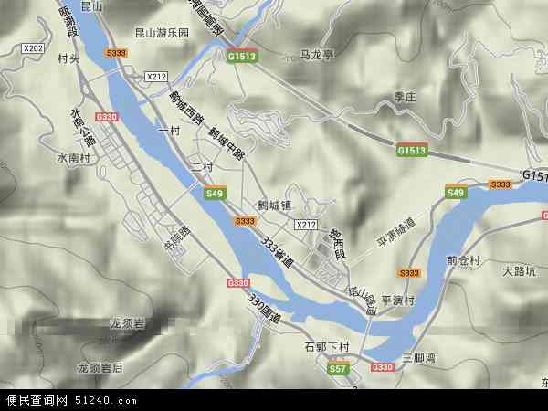 鹤城地形图 - 鹤城地形图高清版 - 2024年鹤城地形图