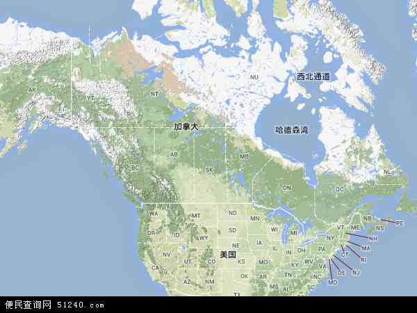 加拿大地形图 - 加拿大地形图高清版 - 2022年加拿大地形图