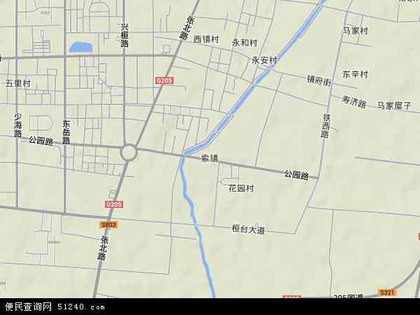 淄博市桓台县索镇地图图片