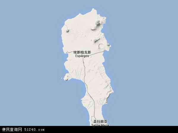 萨尔岛地形图 - 萨尔岛地形图高清版 - 2024年萨尔岛地形图