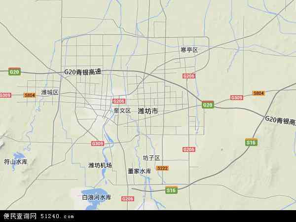 潍坊市地形图 - 潍坊市地形图高清版 - 2024年潍坊市地形图