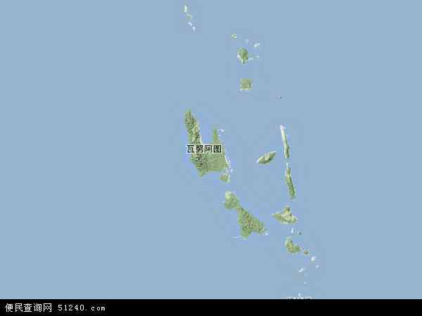 瓦努阿图地形图 - 瓦努阿图地形图高清版 - 2022年瓦努阿图地形图