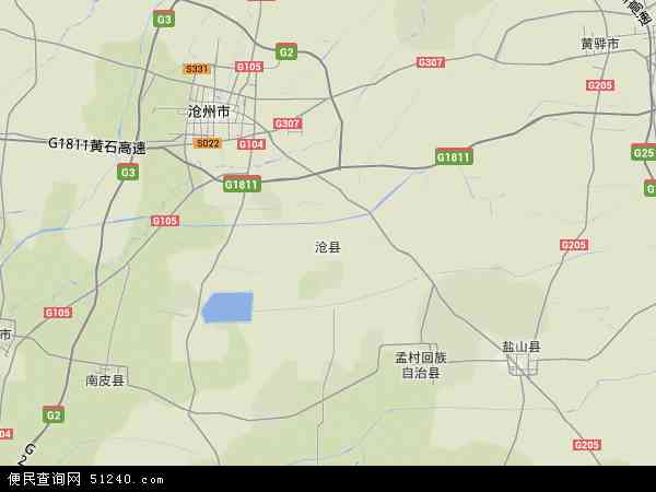 沧县地图行政村图片