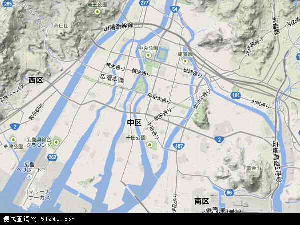 广岛地形图 - 广岛地形图高清版 - 2024年广岛地形图