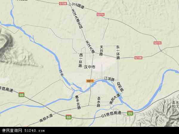 汉中市地形图 - 汉中市地形图高清版 - 2024年汉中市地形图