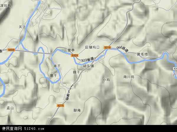 胡乐镇地形图 - 胡乐镇地形图高清版 - 2024年胡乐镇地形图