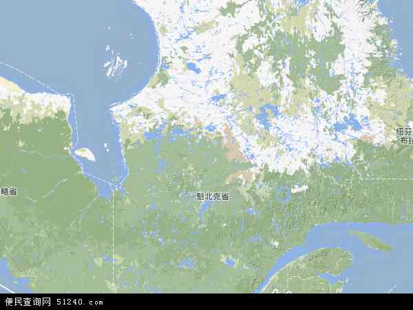 魁北克地形图 - 魁北克地形图高清版 - 2024年魁北克地形图