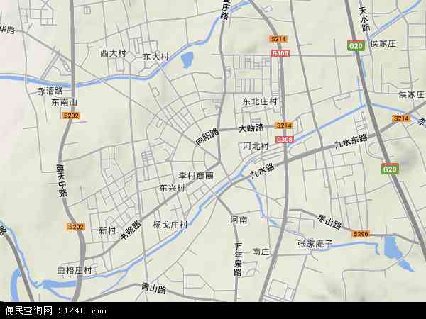 李村地形地图