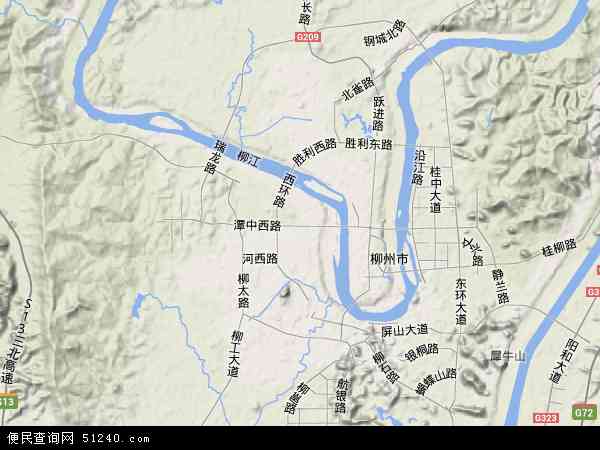 柳南区地形图 - 柳南区地形图高清版 - 2024年柳南区地形图
