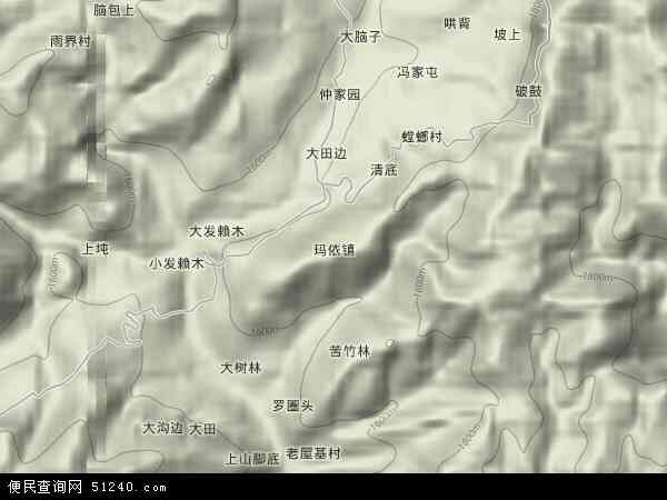 玛依镇地形图 - 玛依镇地形图高清版 - 2024年玛依镇地形图
