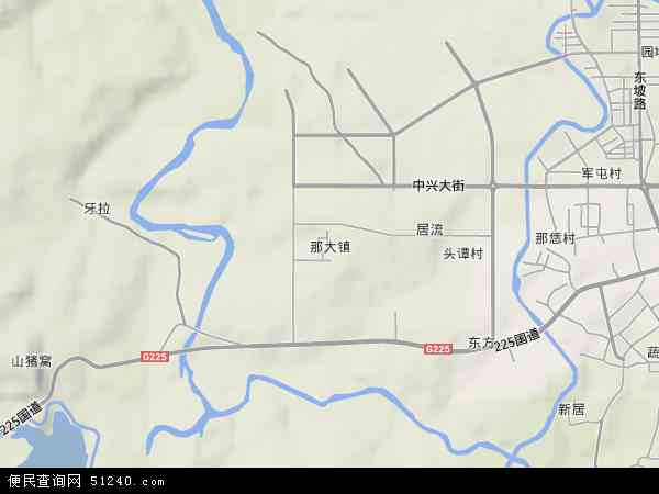 那大镇地形图 - 那大镇地形图高清版 - 2024年那大镇地形图