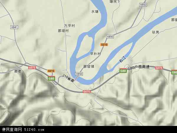 田阳县地形图图片