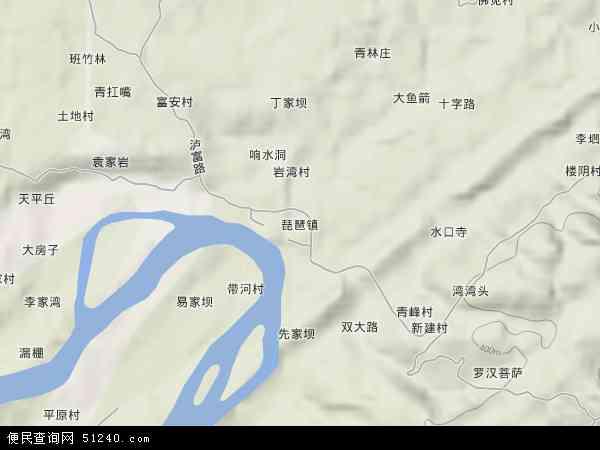 琵琶镇地形图 - 琵琶镇地形图高清版 - 2024年琵琶镇地形图