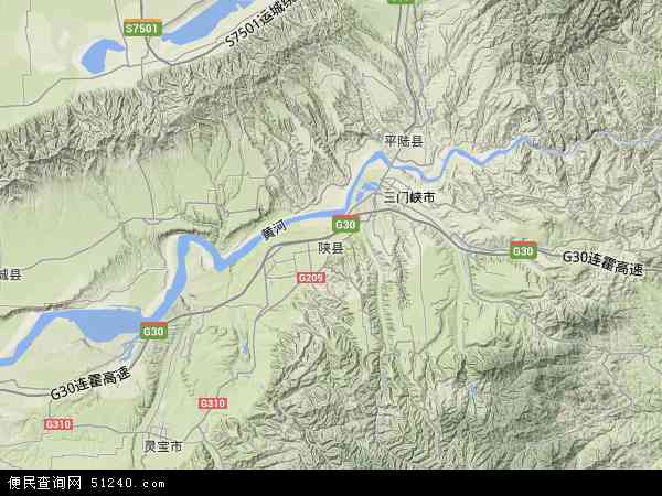 河南省陕县地图图片