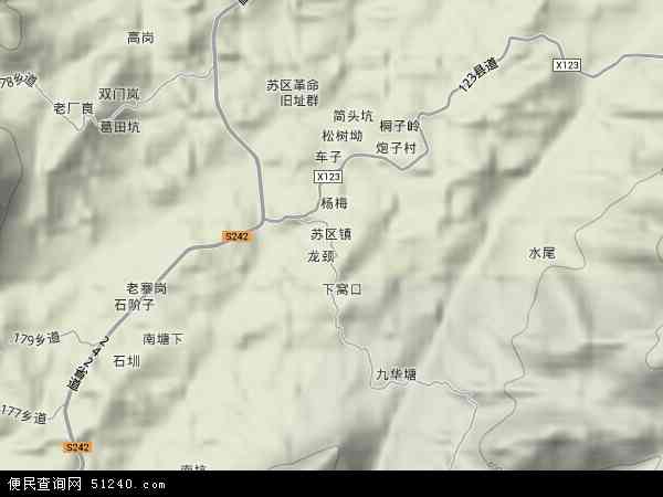 苏区镇地形图 - 苏区镇地形图高清版 - 2024年苏区镇地形图