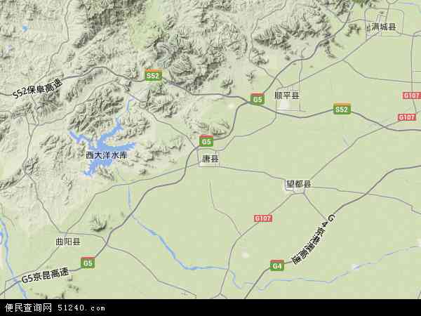 唐县地形图 - 唐县地形图高清版 - 2024年唐县地形图