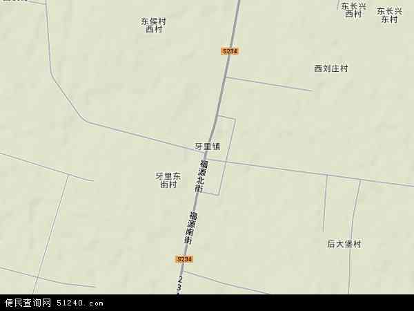 牙里镇地形图 - 牙里镇地形图高清版 - 2024年牙里镇地形图