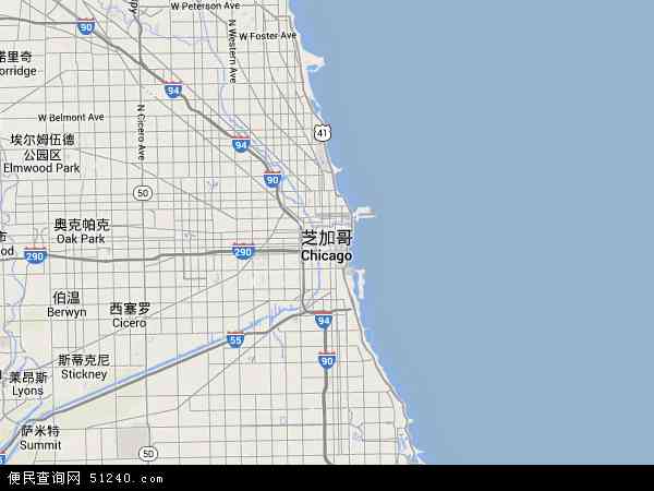 芝加哥地形图 - 芝加哥地形图高清版 - 2024年芝加哥地形图