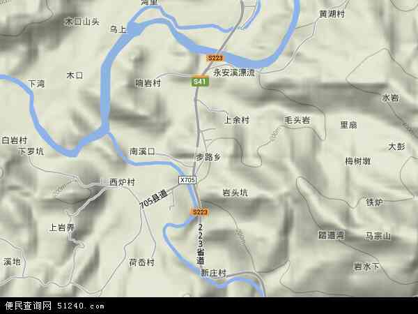 步路乡地形图 - 步路乡地形图高清版 - 2026年步路乡地形图