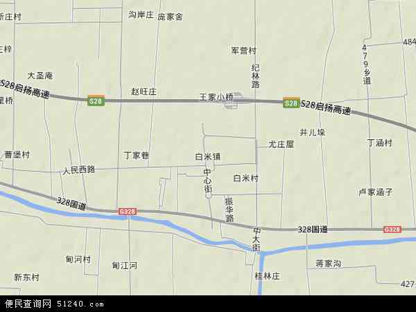白米镇地图图片