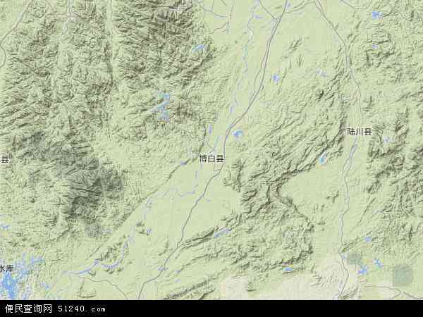 博白县地形图 - 博白县地形图高清版 - 2024年博白县地形图
