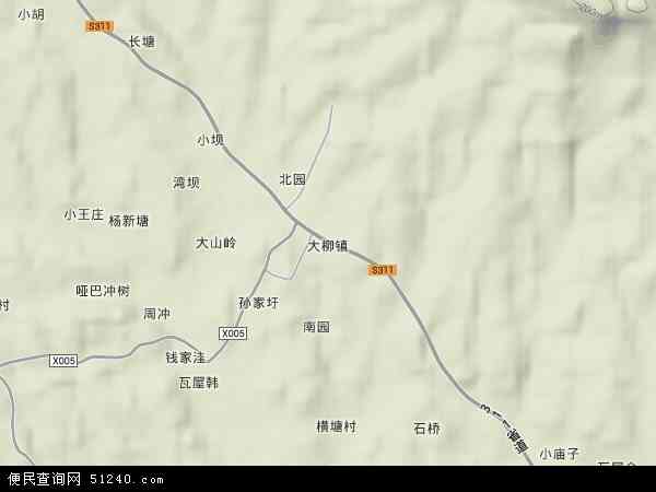 大柳镇地形图 - 大柳镇地形图高清版 - 2024年大柳镇地形图