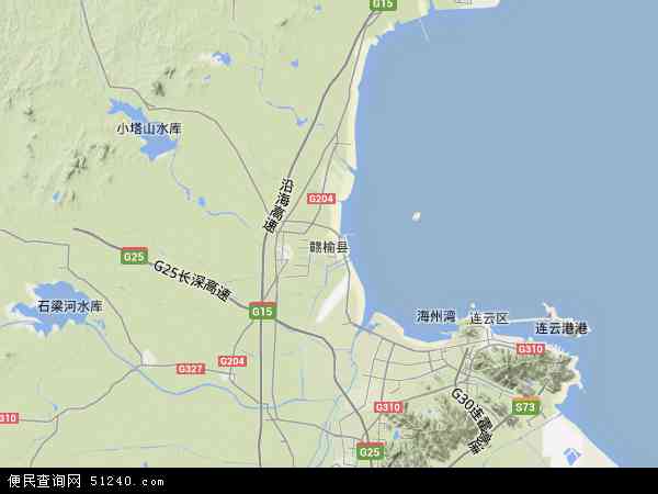 赣榆县地图 