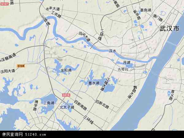 汉阳区地形图 - 汉阳区地形图高清版 - 2024年汉阳区地形图