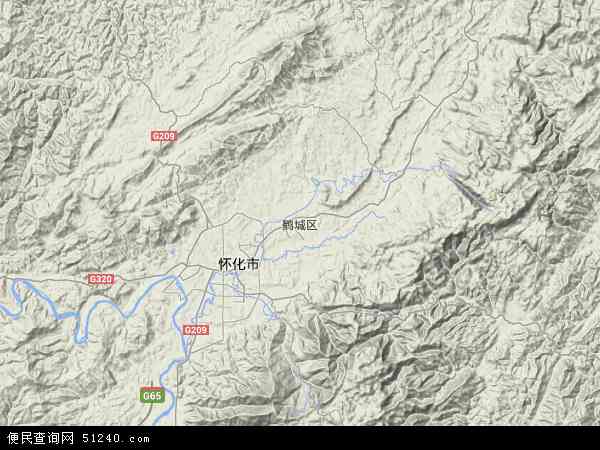 怀化鹤城区详细地图图片